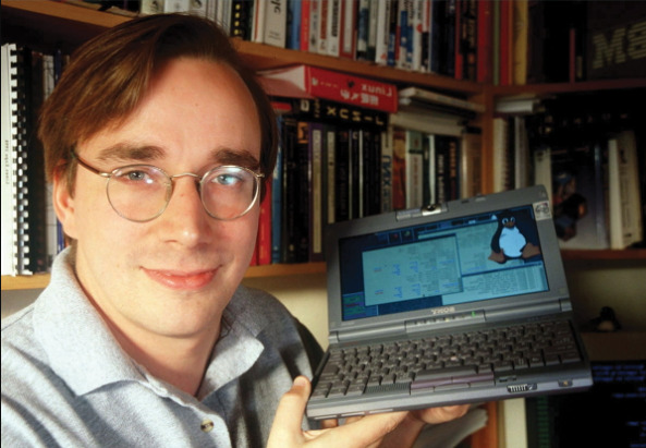 Linus Torvalds qui présente Linux en 1991.